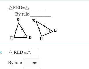From the information given in the following exercise complete each statement. If the triangles cann