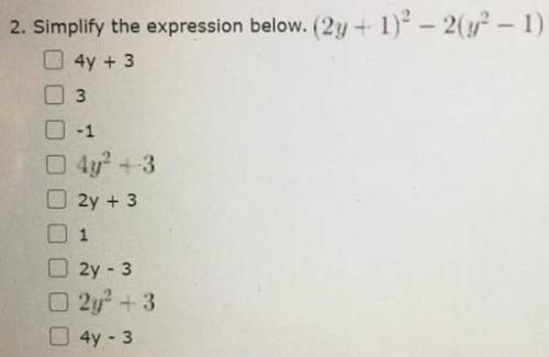 Operation of polynomials 
Simplify the expression below 
Need help