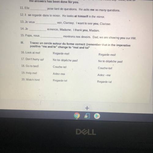 CAN YOU PLEASE HELP ME WITH MY FRENCH WORK ?