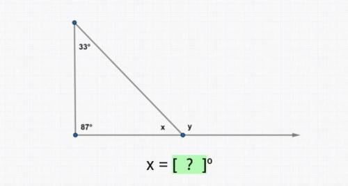 Find X using angle sum theory.