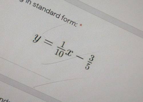How do I solve this in standard form. ax+by+c=0 and a should be positive