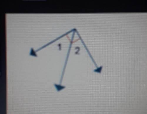 Angles 1 and 2 are complementary and congruent. What is the measure of angle 1?

O30° O 45 O50 O 7