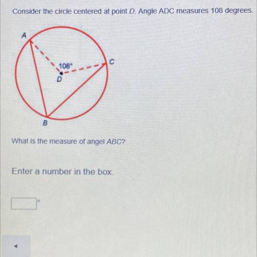 What is the measurement of angle ABC? 
HELP!