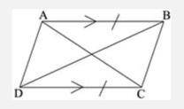 The figure below shows a quadrilateral ABCD. Sides AB and DC are congruent and parallel:

A quadri