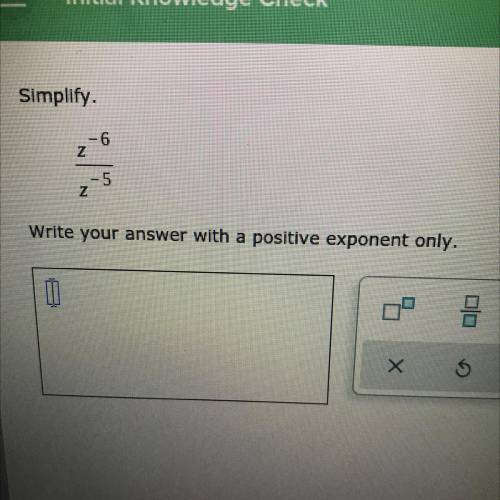 Write your answer with a positive exponent only.