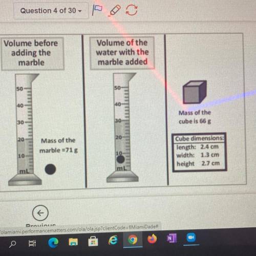 Using the student's measurements, What is the best determination that ca
