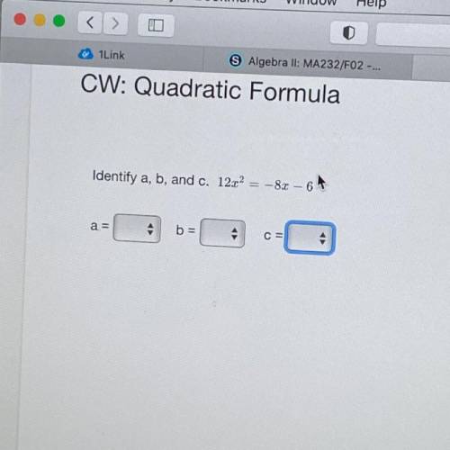 What’s A, B and C in this equation? (Quadratic Formula)