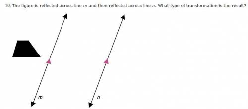 The figure is reflected across line m and then reflected across line n. What type of transformation