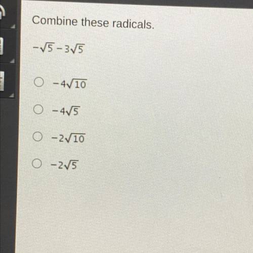 Combine these radicals!