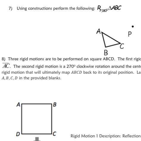 The first question:Using constructions perform the following: R 180 AngleBC
P
B