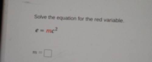 Help me solve the equation for the red variable