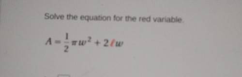 Help me solve for the red variable