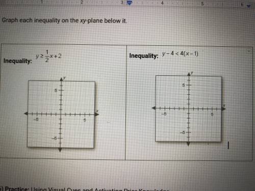 PLS HELP ME!!! Graph each inequality on the xy-plane below it. 
Due today