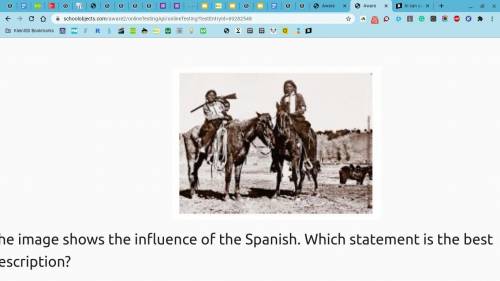 The image shows the influence of the Spanish. Which statement is the best description?

A....The S