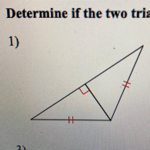 Are the 2 triangles congruent?