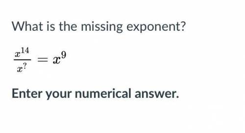 What is the missing exponent