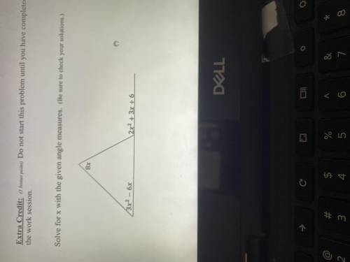 Solve for x with given angle measures.