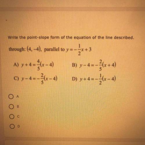 Can anyone answer this Algebra 2 problem? Thank you in advance!