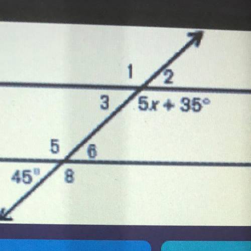 What is the measure of angle 6?

A. 155
B. 55
C. 45
D.135
Just give me the answer fast plsss