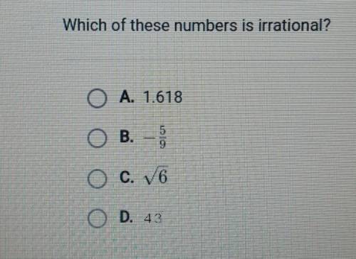 Which of these numbers is irrational