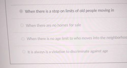 When is it a violation of rights to limit the number of old people moving into your neighborhood?