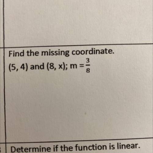 Find the missing coordinate.