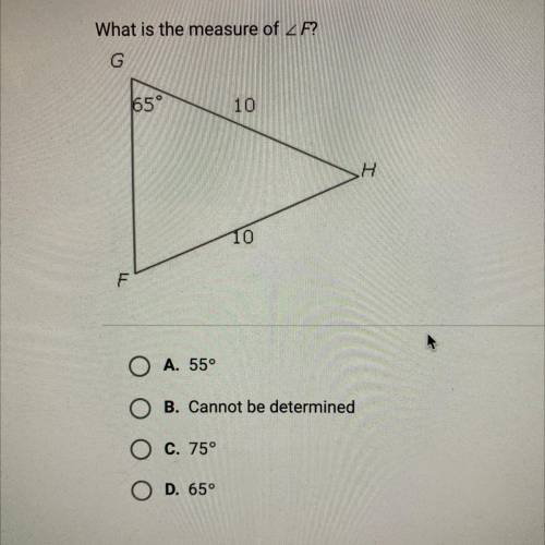 What is the measure of F