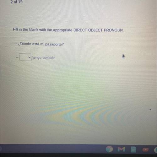 What is the direct object pronoun