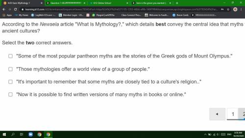 According to the Newsela article What Is Mythology?, which details best convey the central idea t