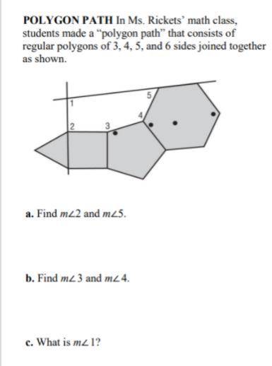 (QUICK PLEASE) Polygons: Please answer questions A, B, C