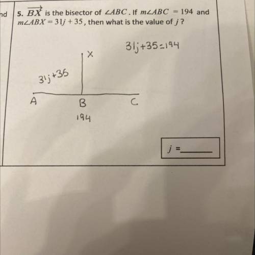 BX is the bisector of abc=194 
PLEASE HELP
