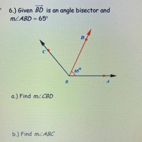 Given BD is an angle bisector and m