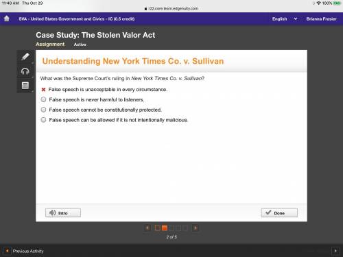 What was the Supreme Court’s ruling in New York Times Co. v. Sullivan?