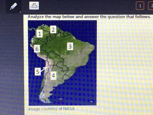 Look at the map above which of the following statements are true?

A. Venezuela is 5
B. Peru is 4