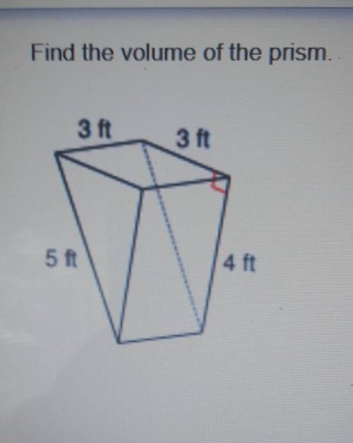 Find the volume of a prism