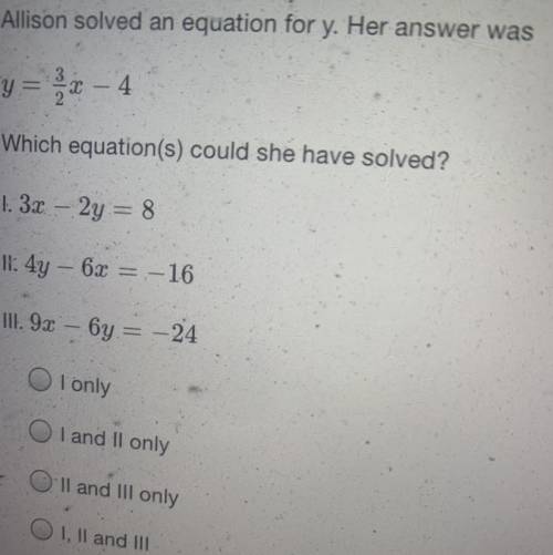 Which equation did she solve?