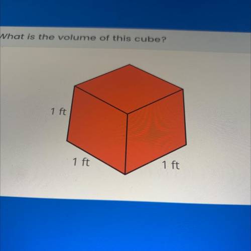 SUPER EASY PLEASE HELP 
What is the volume of this cube