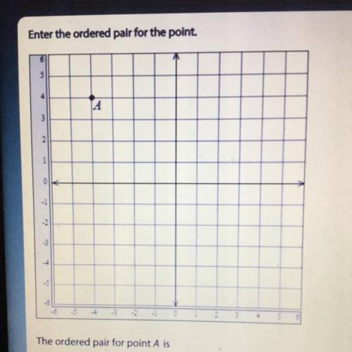 Enter the ordered pair for the point.