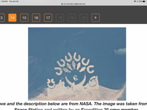 The image above and the description below are from NASA. The image was taken from the International