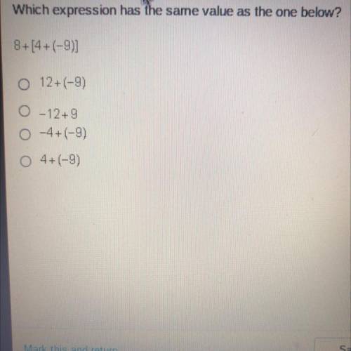 -
-]
Which expression has the same value as the one below?