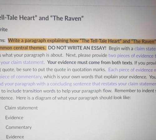 How are the tell tale heart and the raven have common central themes

dont be childish i will repo