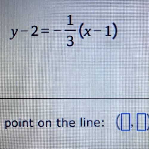 Help me pleaseeee 
I need to fund the point in the line using this equation