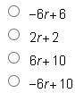 Which expression is equivalent to 8-(6r+2)?