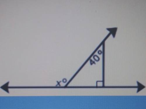 Write and solve an equation to find the measure of angle x