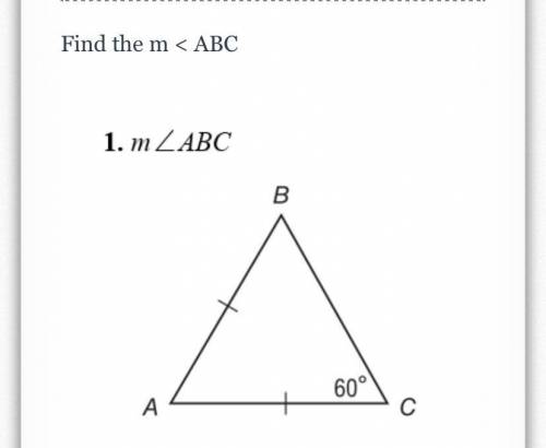 Find the m < ABC , need help ASAP