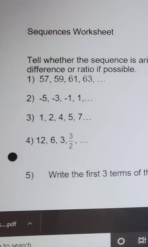 Tell whether the sequence is arithmetic, geometric, or neither.
