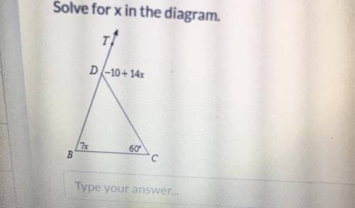 Help Very Much Needed !Solve For X In The Diagram