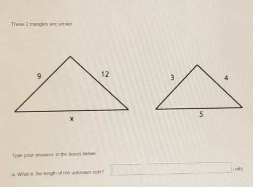 These 2 triangles are similar. what is the length of x
