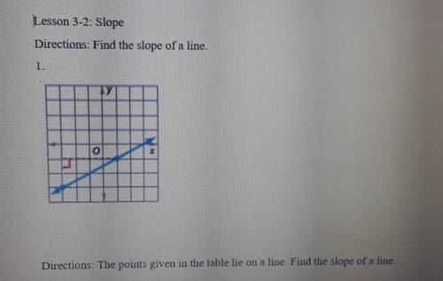 Lesson 3-2: Slope Directions: Find the slope of a line. 1. o X Directions: The points given in the
