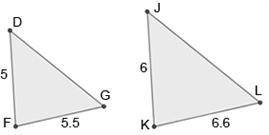 What additional information must be known to prove the triangles similar by SSS? (See attached imag